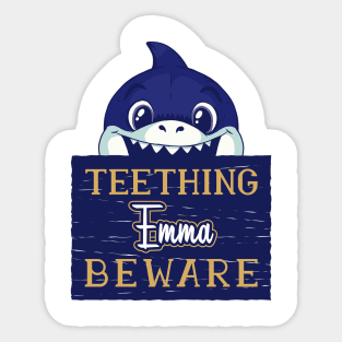 Emma - Funny Kids Shark - Personalized Gift Idea - Bambini Sticker